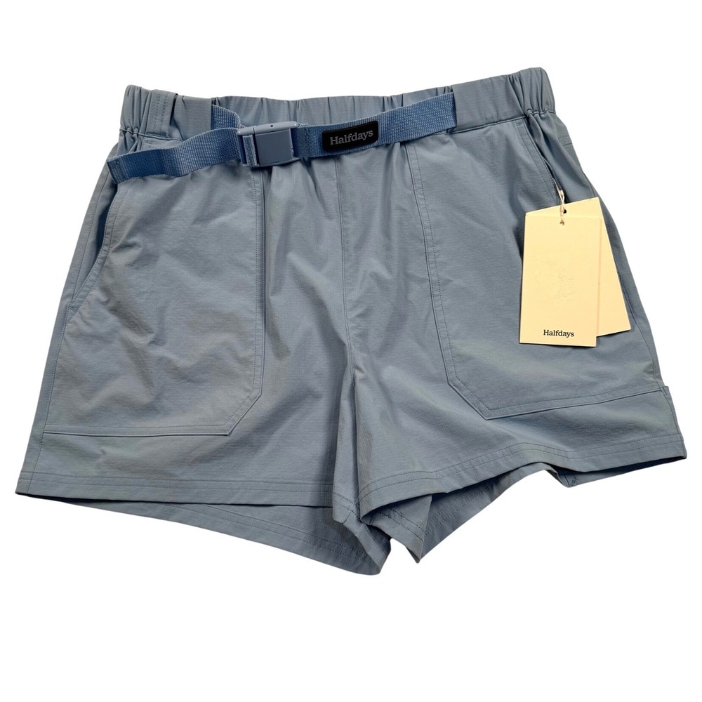 Halfdays Rosalie Trail Short Womens Medium Forget Me Not Blue Belted Utility New